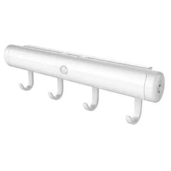 

LED Portable Bedroom Wardrobe lamp Smart Auto ON/OFF PIR Motion Sensor Closet Cabinet lights With Hooks For Bathroom Kitchen
