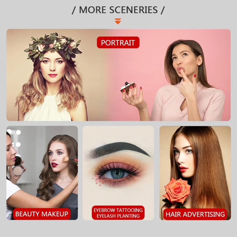 LED Selfie Ring Light 10W 6000K Studio Photography Photo Fill Light Dimmable Makeup Ring Light LED for Iphone Smartphone Makeup