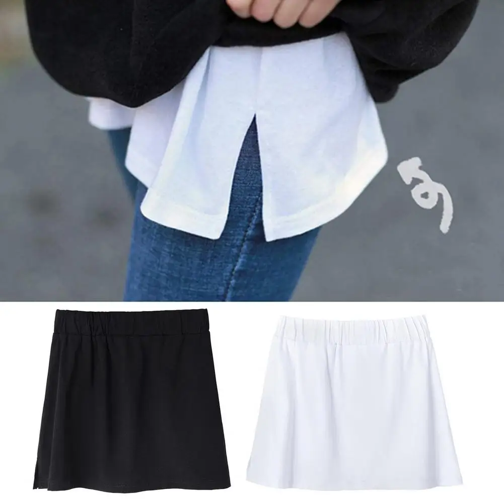 Fashion Women Shirts Extend Adjustable Splitting Fake Blouse Sweater Tail Hem Plus Size Dress Underskirt Slips Accessories