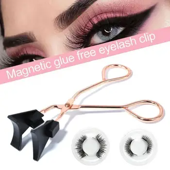 

1 Set Handmade Magnetic Eyelash Curler With Quantum Soft Eyelashes Set 1 * * False Eyelashes(2 Magnetic pairs) curler 2 Eye A7R6