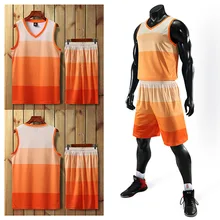 Детские мужские баскетбольные комплекты с градиентом, баскетбольная футболка для колледжа, Униформа, дешевые баскетбольные комплекты, костюм с боковыми карманами
