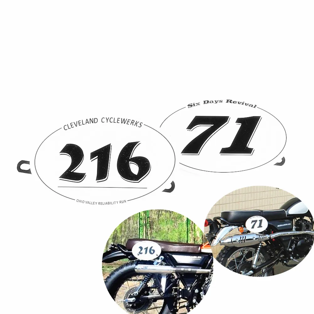 

Universal Number Plate Decorative Light rider Ranger Retro Motorcycle Modified Coffee climbing Number plate
