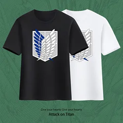 Attack On Titan T-Shirt Customize Eren Jaeger Mikasa Ackerman Tee Top Japanese Anime Top Cotton Loose Casual Tops
