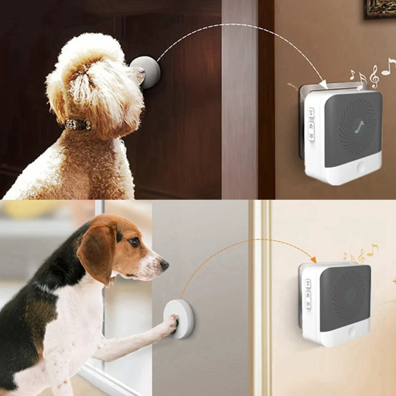 Dog Doorbell Standard Pet Doorbells Wireless Touch Button Dogs Training Doorbells Paw Bell Family Pet Dog Training Bells Hot-2