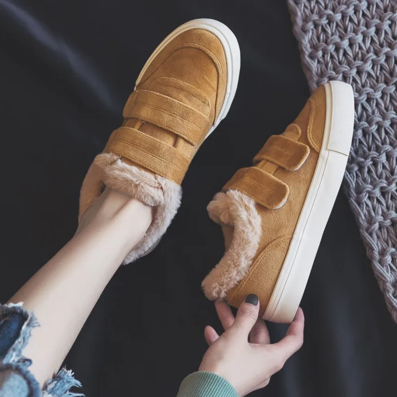 Прямая поставка женский зимняя обувь с меховой подкладкой для девочек розовые