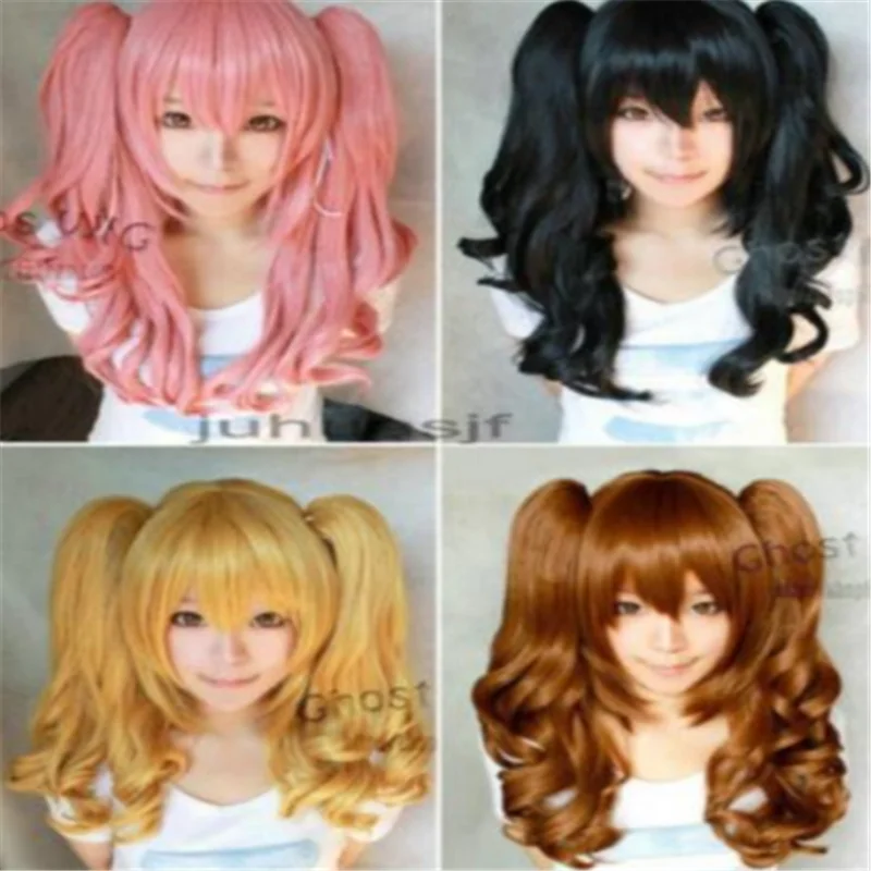 Красивый короткий парик 2 длинные кудрявые косички женские косплей парик