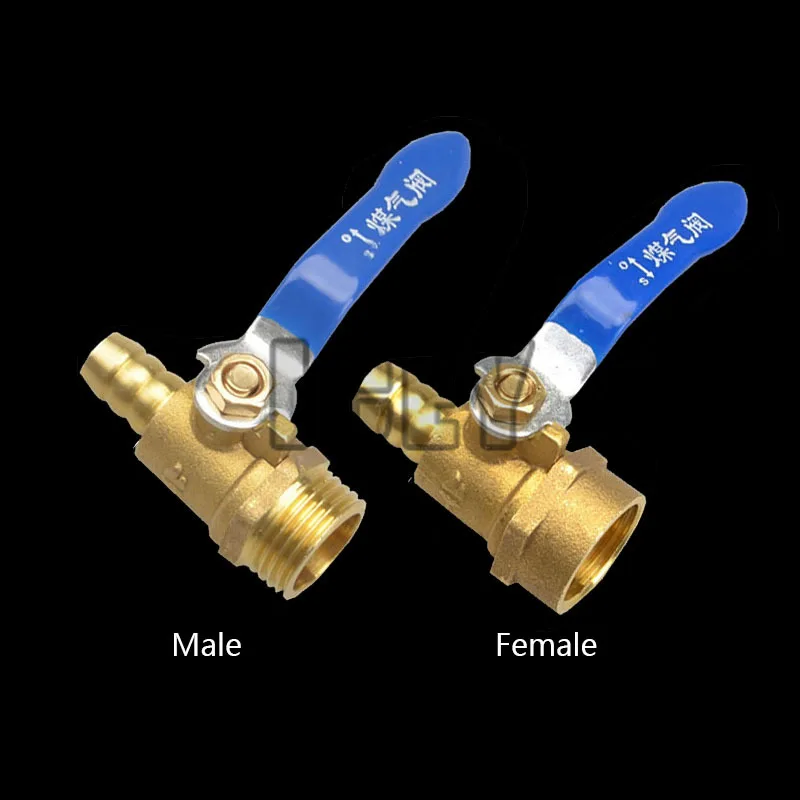 

1/2" inch DN15 male female thread pointed nozzle gas valve with long handle Copper ball core gas valve Natural Gas Valve