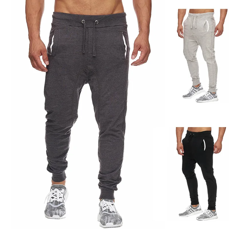 AliExpress стиль Европа и Америка мужские модные однотонные с шнурком эластичные с поясом облегающие повседневные штаны