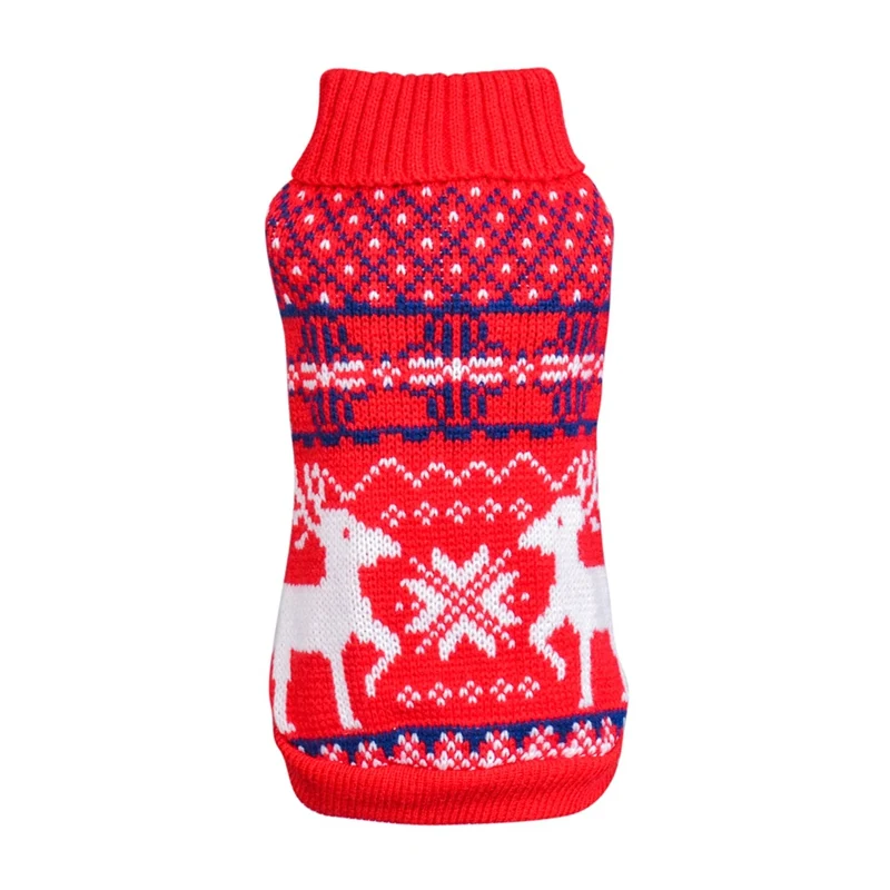 Питомец собачий свитер одежда Рождественский Снеговик елки свитера для маленьких собак такса щенок кошка пуловер вязаный джемпер - Цвет: R