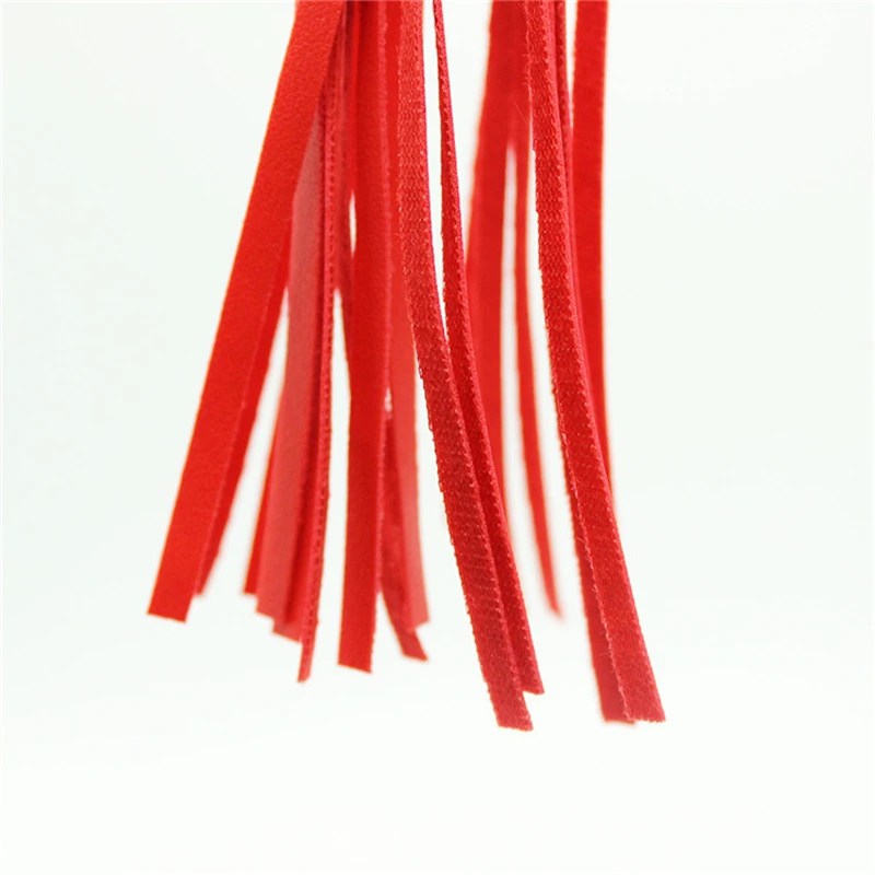 Massage Therapy Leather Whip Red Colour, length 28 cm Offers Picture of the red whip End