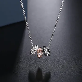 

TIF APN 925 sterling silver necklace,Fashion new wild three gold gear necklace. new charm ladies jewelry