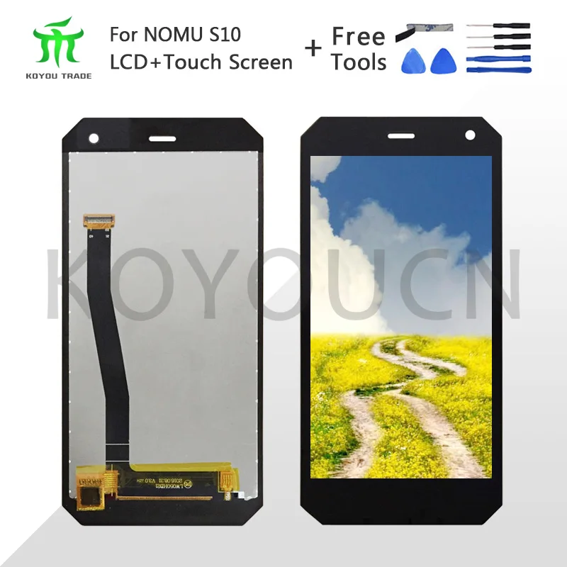Черный для NOMU S10 ЖК-дисплей + сенсорный экран в сборе Высокое качество дигитайзер
