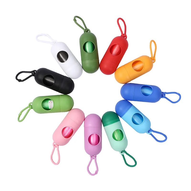 Портативный контейнер для отходов питомцев d-ящик мусора в форме таблетки пули