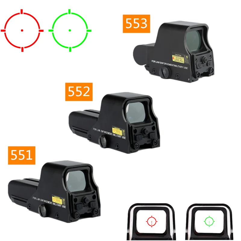 551-553 голографическая серия товаров rojo verde punto mira Rifle alcance con 20 мм soportes de carril para | Спорт