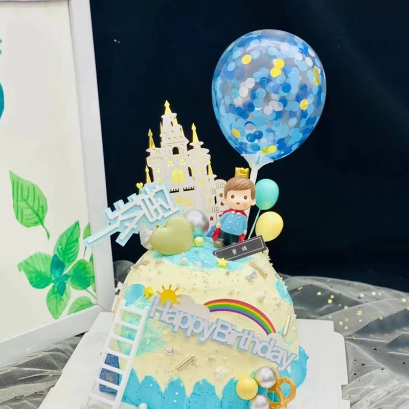 Ballon de fête d'anniversaire pour fille, 8 pièces de décorations de 3 ans,  nuages étendus, fournitures de fête préChristophe - AliExpress