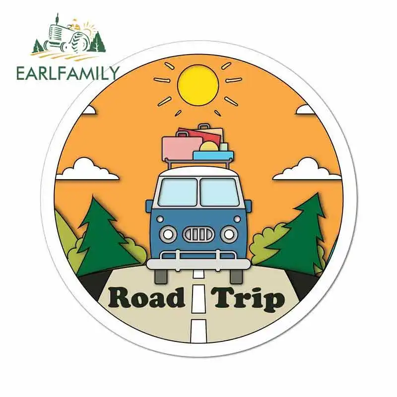 EARLFAMILY 13cm x 13cm for Road Trip Graphics Bumper Trunk Truck Windshield Bumper Windows Vinyl JDM RV VAN 3D DIY Fine Decal