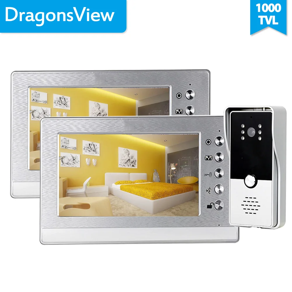 Dragonsview 7" Video Intercom System For Home Video Door Phone Doorbell with Camera Multiple System Monitoring Unlock bticino intercom Door Intercom Systems