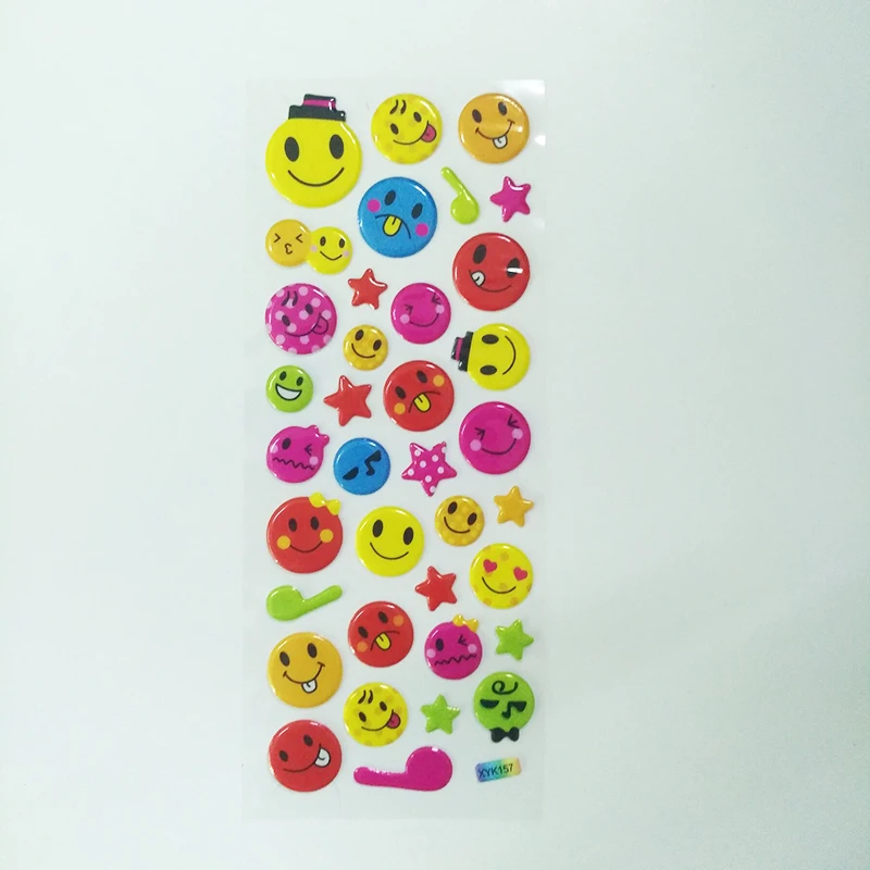 5 листов смайлик Сделай Сам наклейки скрапбук самоклеющиеся ПВХ канцелярские товары с улыбкой дневник наклейки Детская школьная игрушка