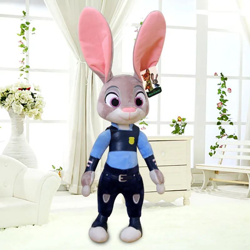 40CM Hand Puppet Doll Cute Cartoon Rabbit Judy Fox Nick Plush Stuffed Toys For Children The 4