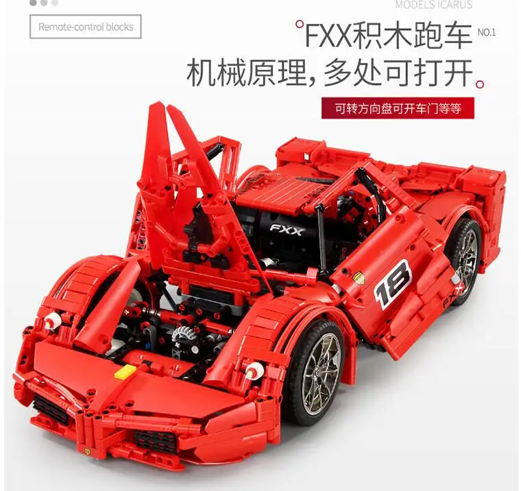 IN STOCK 13085 MOC Technic Series RC Car Super Racing Car 1:8 Remote control Building Blocks Bricks Kids Toys Christmas gift