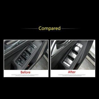 

Door Button Switch Trim Professional Chrome Window Lift Silver Accessories