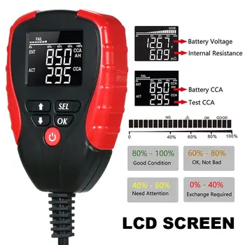 

12V Car Digital Battery Tester Automotive Battery Electronic Load Battery Meter Analyze Diagnostic Tool