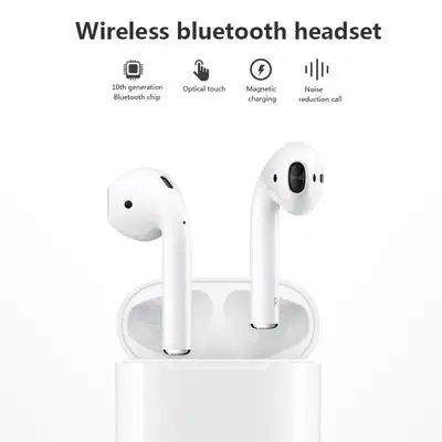 I12 наушники-вкладыши TWS с Беспроводной Bluetooth наушники сенсорный Управление наушники микрофон наушники спортивные гарнитуры с зарядным устройством и всех видов смартфонов