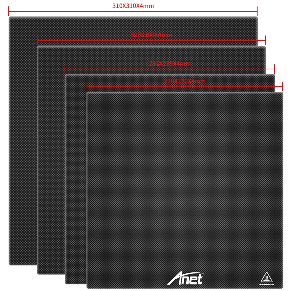 Ultra Base Heated Bed Build Surface Glass Plate For Anet 3D Printer A8 A6 A8Plus ET4 ET4X ET4Pro ET5X Tempered Glass Platform all printheads