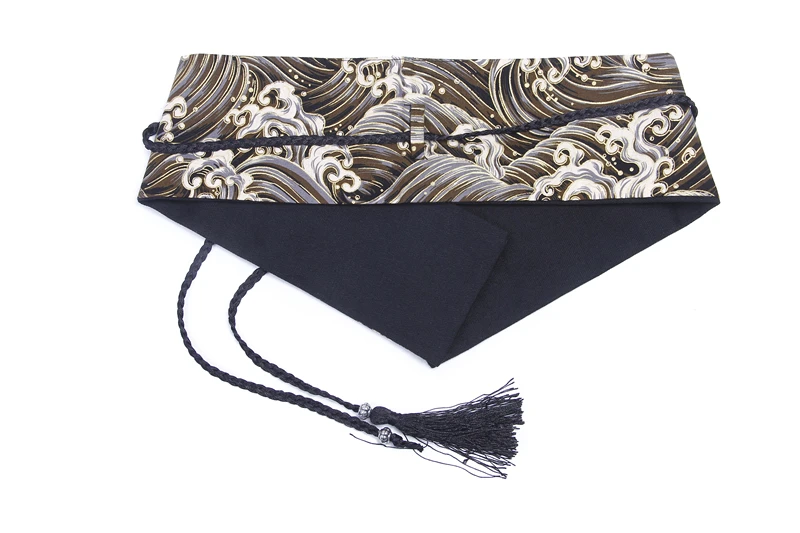 Women Cummerbunds Wide Belt Japanese Style Cotton Femme Kimono Waist Belt Cummerbunds Retro Elastic Waist Belt