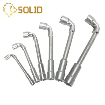 

L Perforated wrench 1Pc 8mm-19mm L Type Pipe Perforation Outer Hexagon Sleeves Wrench for Cars Machines Equipment Hand Tools