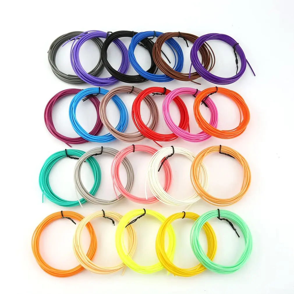 

22 Colors 5m 1.75mm PCL Filament 3D Pen Filament Refills PCL Low Temperature High-Precision Filament for 3D Printing Pen