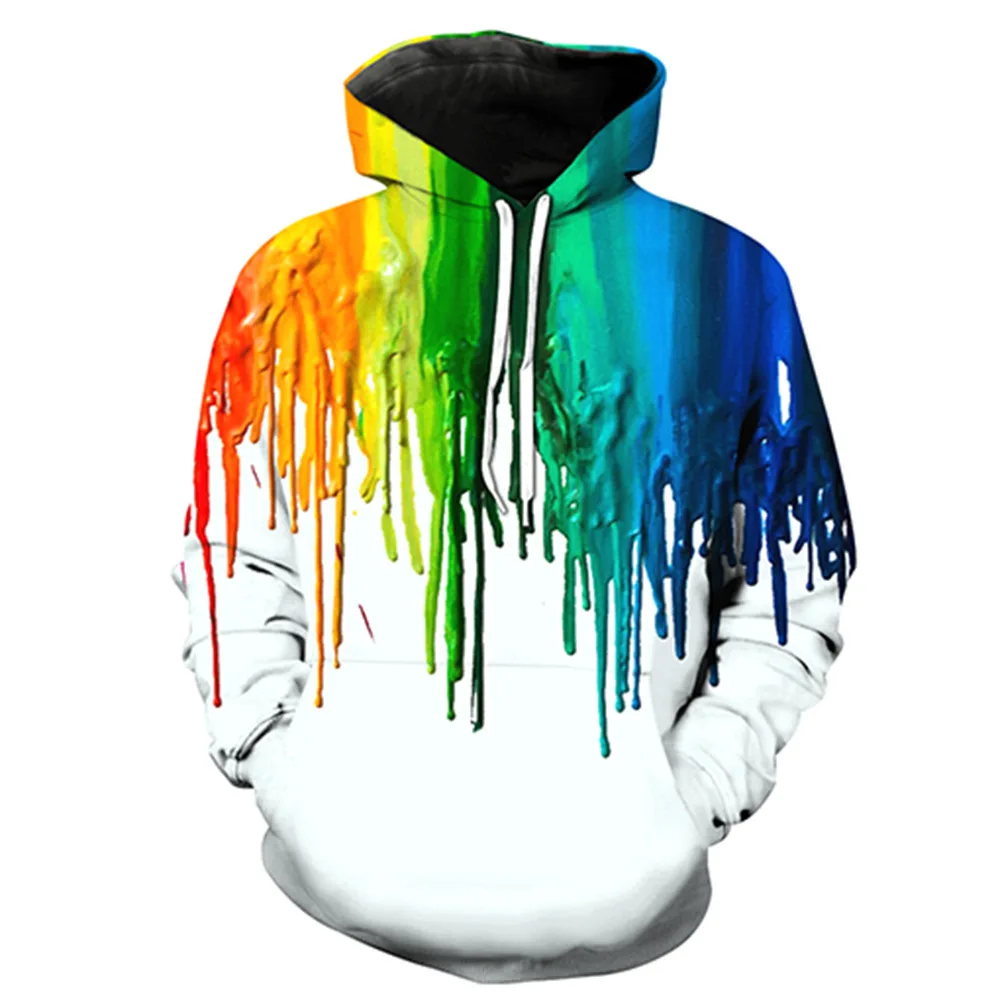 

European and American foreign trade3-D color paint printing tape cap pocket insert men's tide hat guard Blouse hoodies