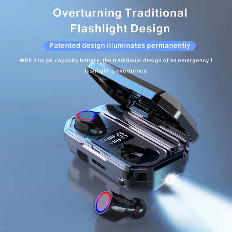 MLHJ Wireless Bluetooth Earphones with Microphone Sports Waterproof Wireless Headphones Headsets Touch Control Music Earbuds
