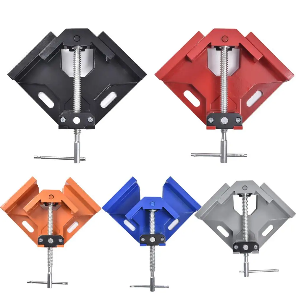

90 Degree Right Angle Clamp Aluminum Alloy T-shape Handle Clamping Tool for Carpenter Engineering Photo Framing