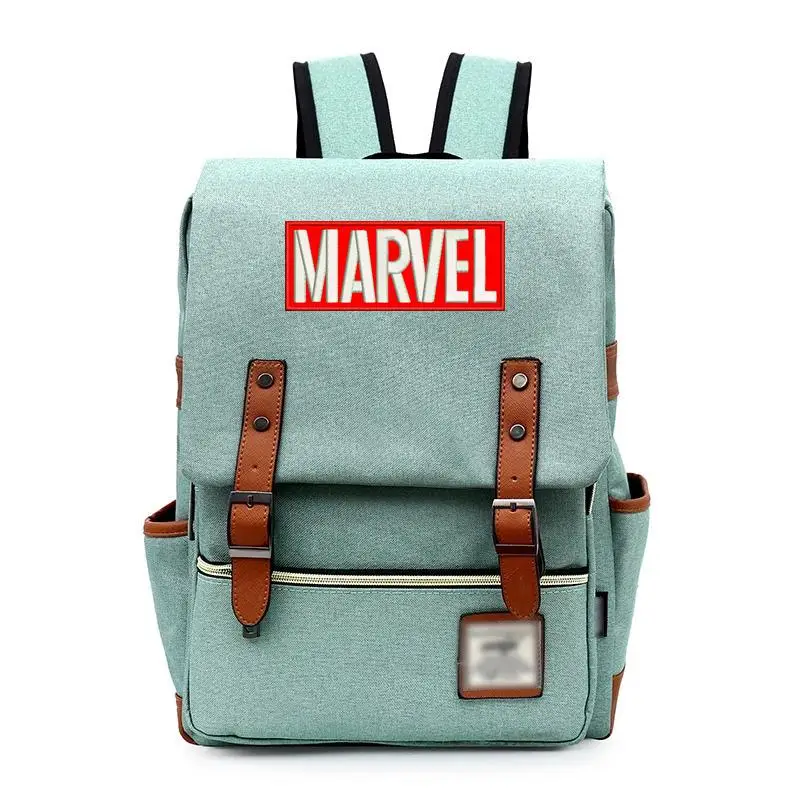 D1 Marvel многоцветные буквы Мстители для мальчиков и девочек Blet портфели для подростков холщовые женские сумки мужской рюкзак с вышивкой - Цвет: D1