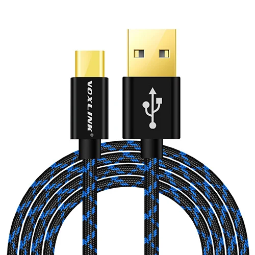 Black VOXLINK кабель usb type-C для быстрой зарядки samsung S9 S8, кабель usb c для передачи данных для Xiao mi 6 mi 8 huawei, линия для зарядки мобильных телефонов - Цвет: Black