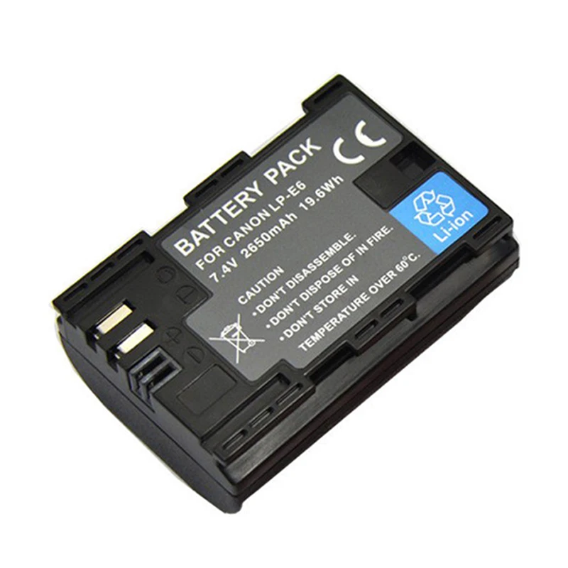 2650mah Lpe6 Lp E6 Lpe6n Camera Replacement Battery For Canon Eos 5ds
