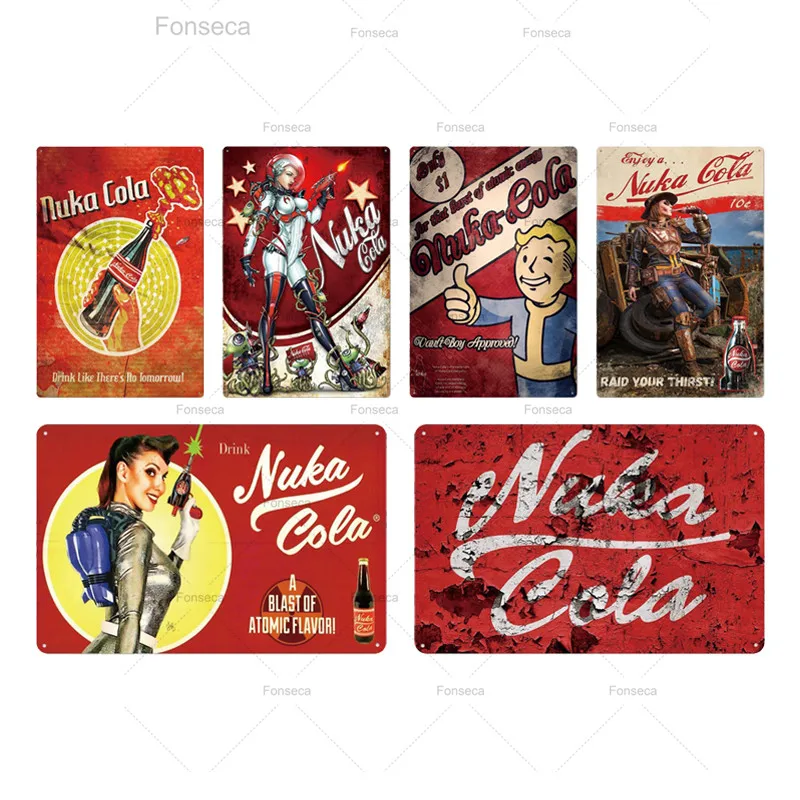 Металлический знак Nuka Cola винтажный металлический Настенный декор для бара паба