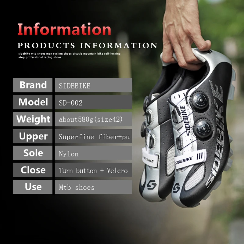 Sidebike MTB cycling Shoes Self-lock shoes Ultralight bike Shoes Mountain Bike Athletic Riding Zapatillas Ciclismo cycling shoes