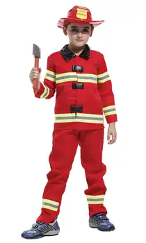 

Shanghai Story Halloween Costumes for Kids Boys Firefighter Cosplay Fireman Policemen Uniform Children Costumes Party Fancy