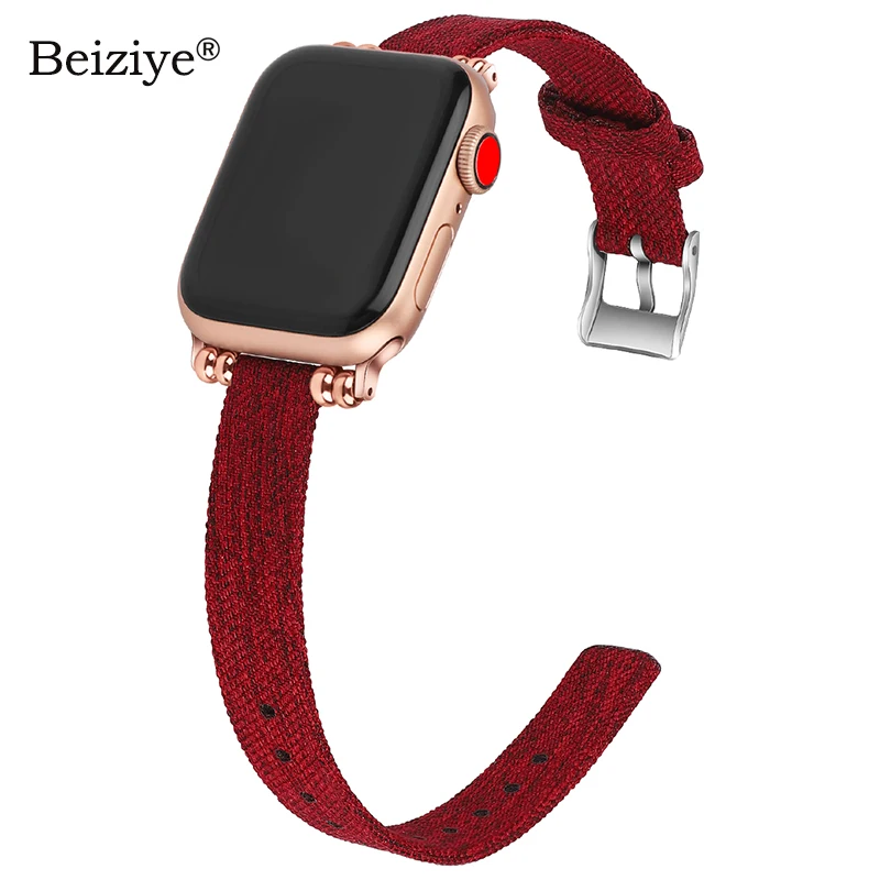 Тканый нейлоновый ремешок для часов Apple Watch 4, 5, ремешок 44 мм, 40 мм, спортивный браслет для iWatch, ремешок 38 мм, 42 мм, серия 1, 2, 3, женский браслет