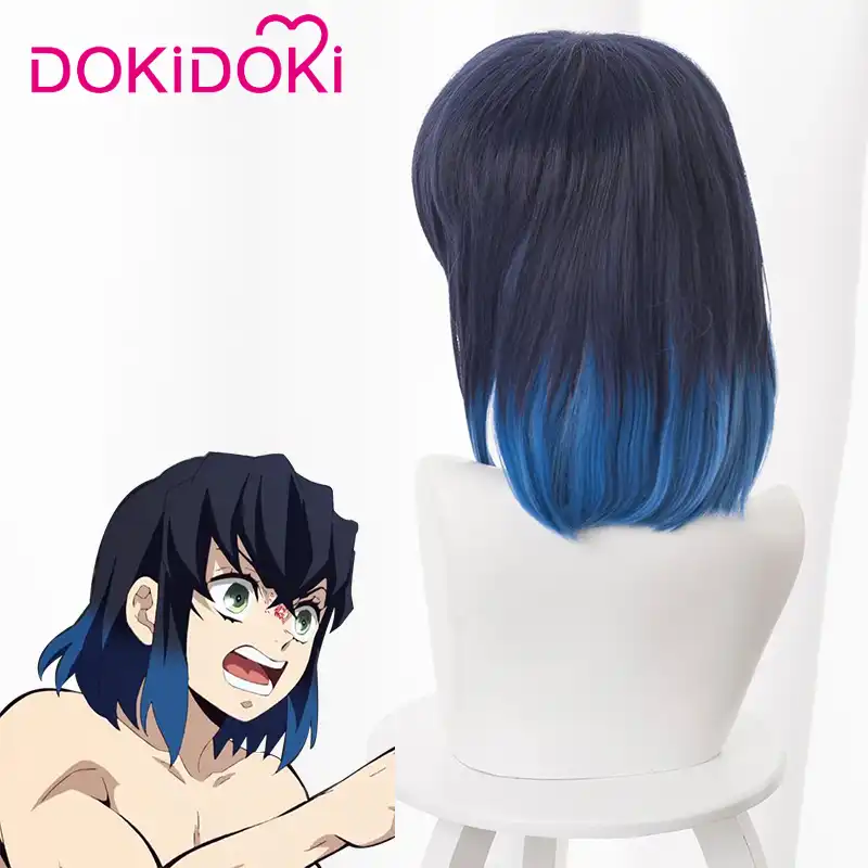 Dokidoki Anime Cosplay Wig Demon Slayer Kimetsu No Yaiba Copslay