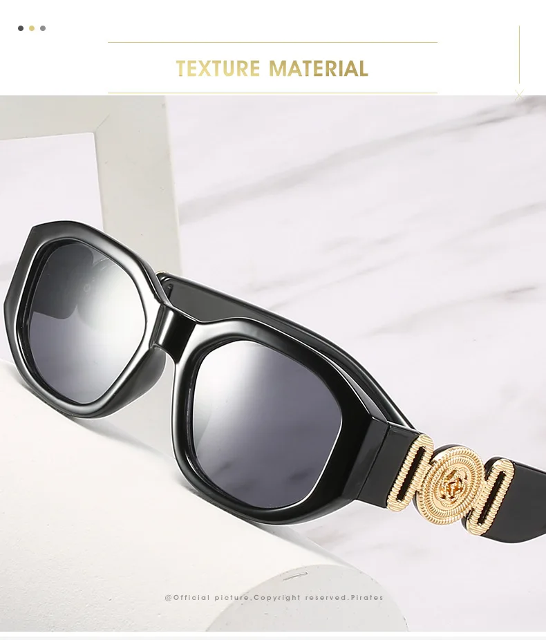 black sunglasses women 2022 Unique Small Sunglasses Women Fashion Personality Lady Medusa Head Vintage Square Goggle SunGlasses For Men oculos de sol round sunglasses women