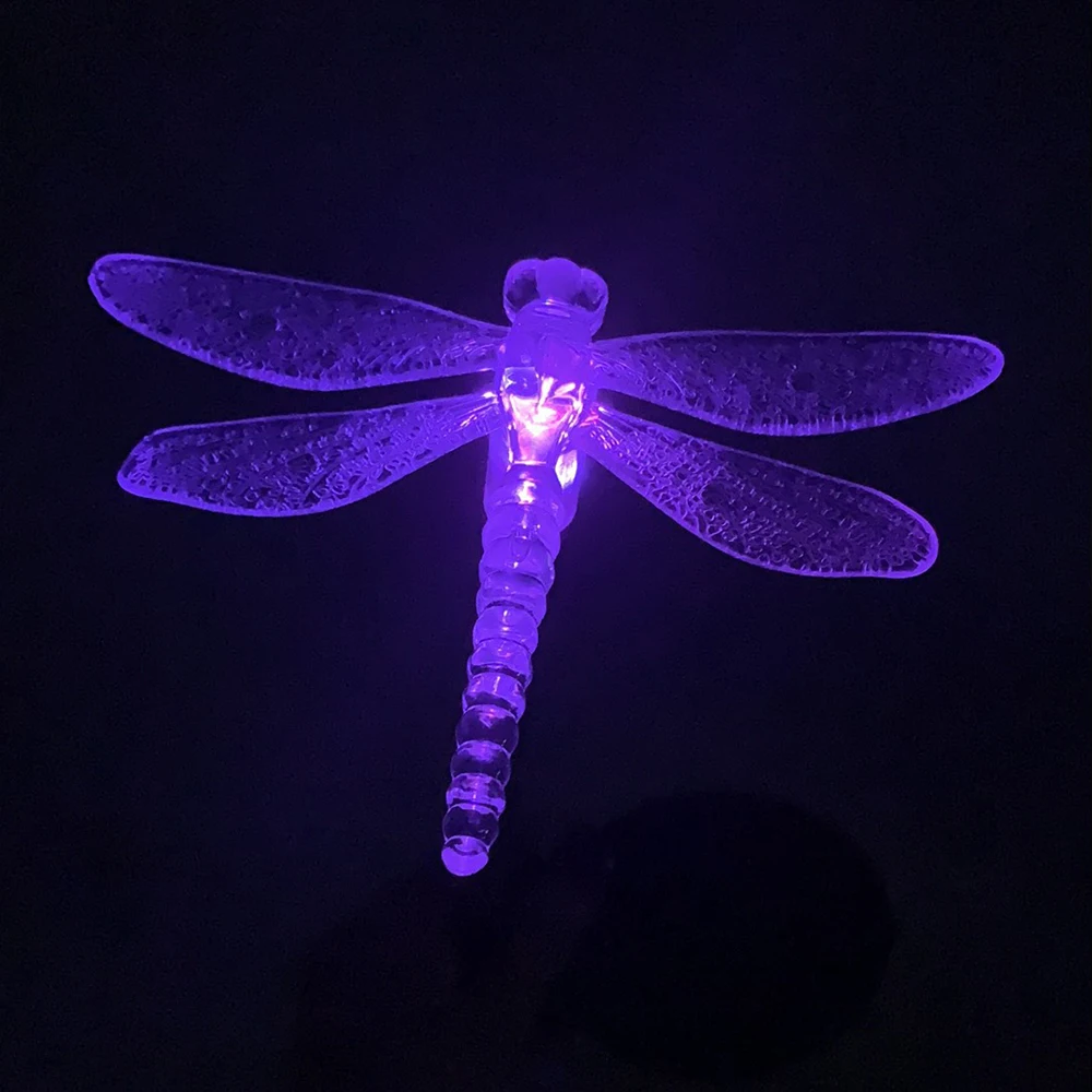 led solar garden lights Solar LED Color Changing Colorful Lights Simulation Butterfly Dragonfly Lights Courtyard Insert Landscape Christmas Decoration brightest outdoor solar lights