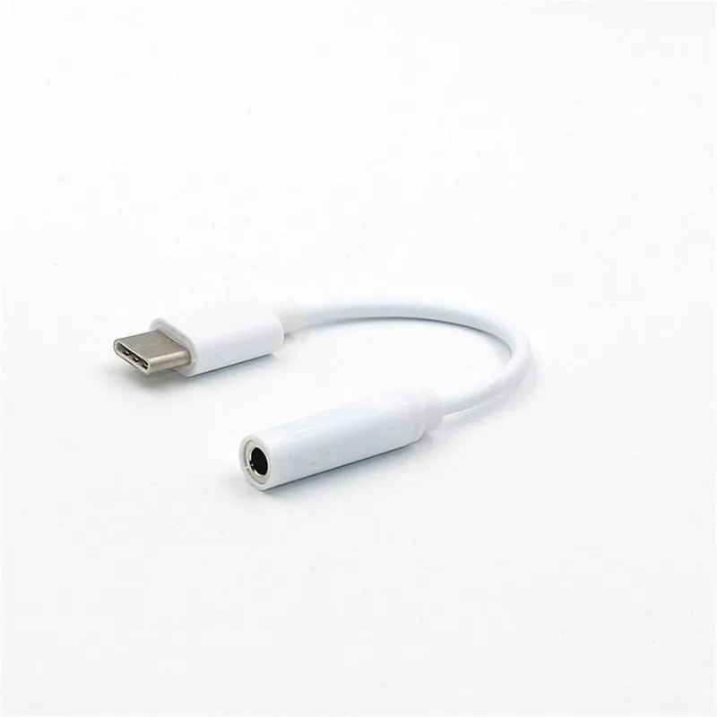 500pcs USB 3 1 Type C 8pin to 3 5mm Aux earphone Headphone Jack Adapter audio cable For android iPhone 8 7 Plus x for samsung