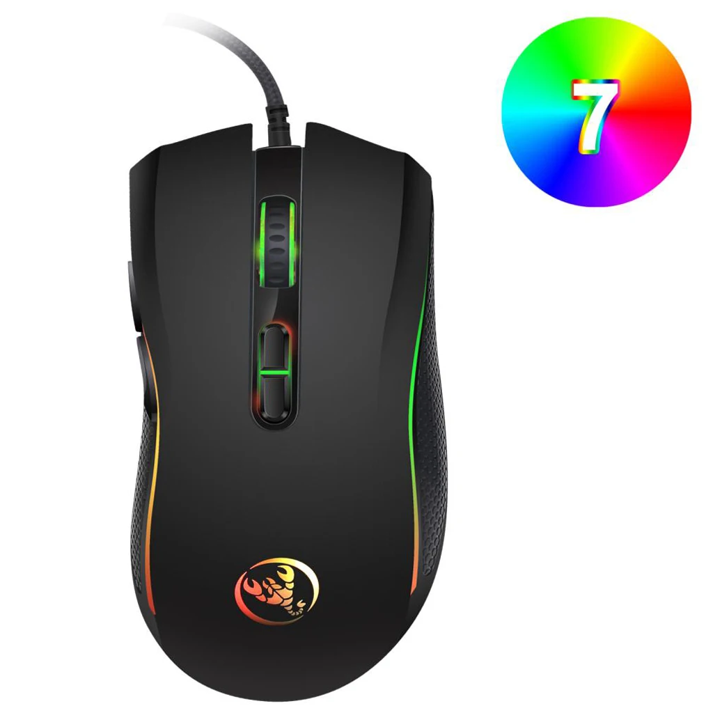 Gaming Mouse Adjustable 3200 DPI Optical Sensor 7 RGB Back Lighting High-end Optical Professional Gaming Mouse Mice Ergonomics