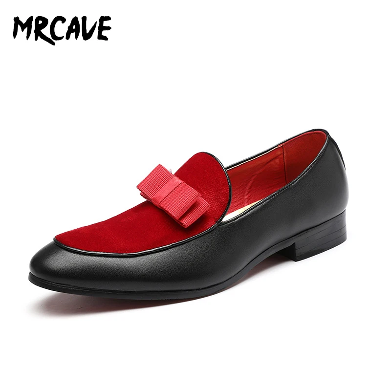 2020 Роскошные модельные туфли с бантом мужские лоферы на плоской подошве цвет