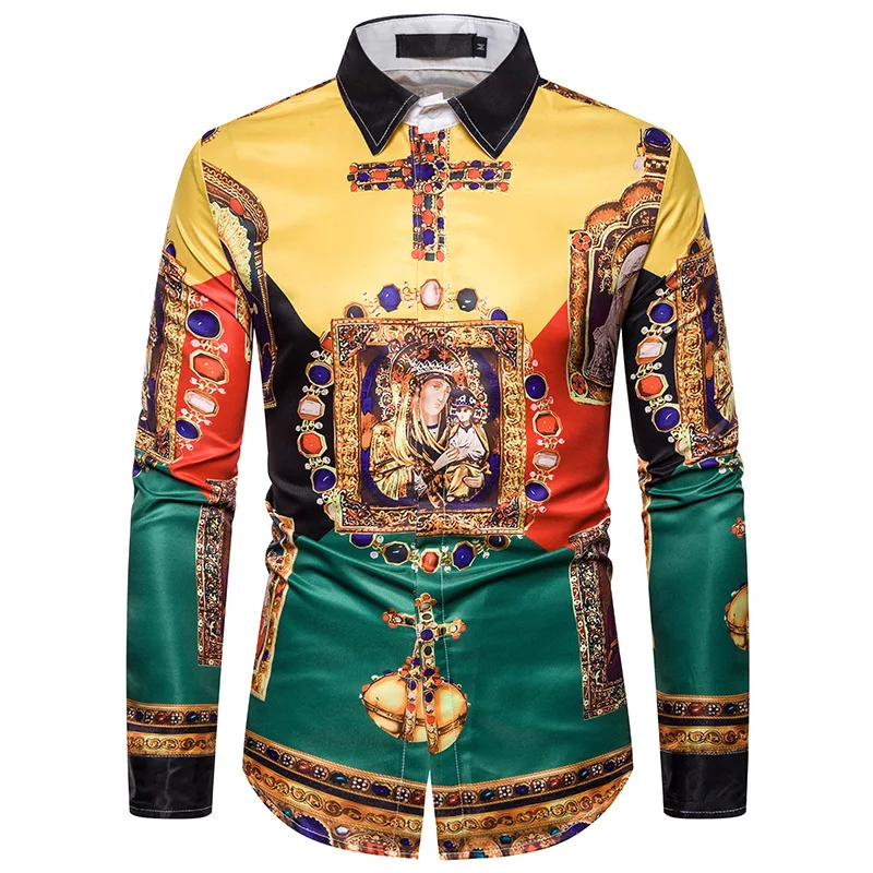 

Top men,shirt men,men's shirts,fashion casual shirts,printed shirts, men's lapel shirts, long sleeve shirt men, men's clothing,