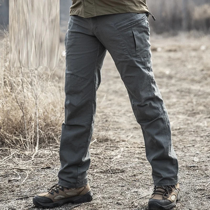 pantalones deportivos militares pantalones militares tácticos del ejército pantalones ripstop de combate con múltiples bolsillos elásticos Pantalones de trabajo de carga al aire libre para hombres