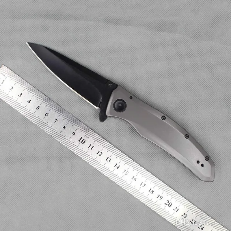 

1Pcs EF-K 2200 Grid Assisted Knife 8Cr13 58HRC Blade Steel Gray Handle Black Plain Edge EDC Pocket Knife knives With Retail Box